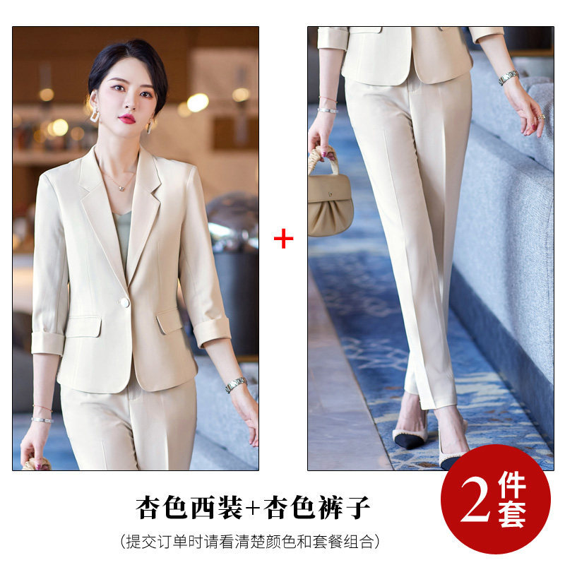 2022新款女装女式小西服春夏季的女士春秋小西服七分袖薄款修身小西装