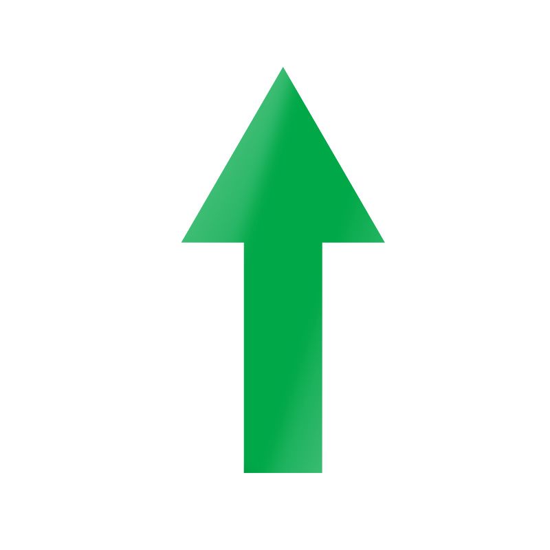 冠峰 ar-01(绿)10张 箭头指示地贴防水耐磨标识方向磨砂pvc指引贴gng