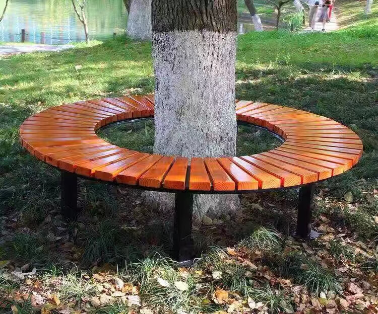 嘉菁衍公园椅户外长椅防腐木园林椅广场座椅庭院休闲椅靠背长凳实木