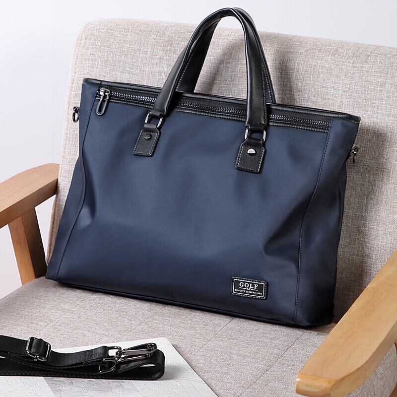 高尔夫（GOLF）商务公文包男士大容量手提包男15英寸电脑包休闲单肩斜挎包 藏蓝怎么样,好用不?