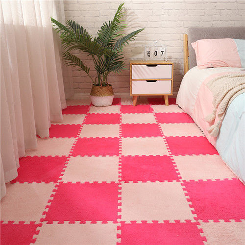 毛毛地毯卧室飘窗少女房间床下全铺榻榻米垫可裁拼接卧室地毯雪柯