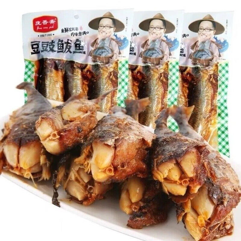 庞香斋海鲜大鲅鱼山东特产即食海鲜零食鱼肉鱼骨可吃休闲食品 大鲅鱼 300g *3袋