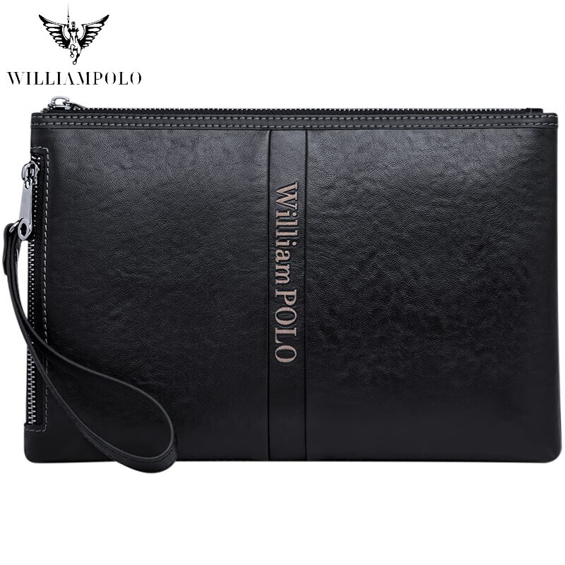 williampolo英皇保罗男士手包真皮包手拿包手提信封包牛皮手机皮包