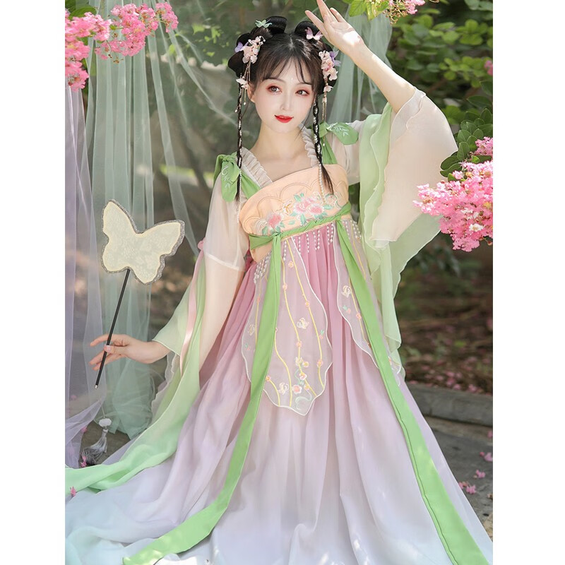 卡辑(KAARJIYY)原创汉服女唐制齐胸襦裙中国风春夏季套装超仙飘逸古装日常汉元素 【蝶舞】粉色套装 S怎么样,好用不?