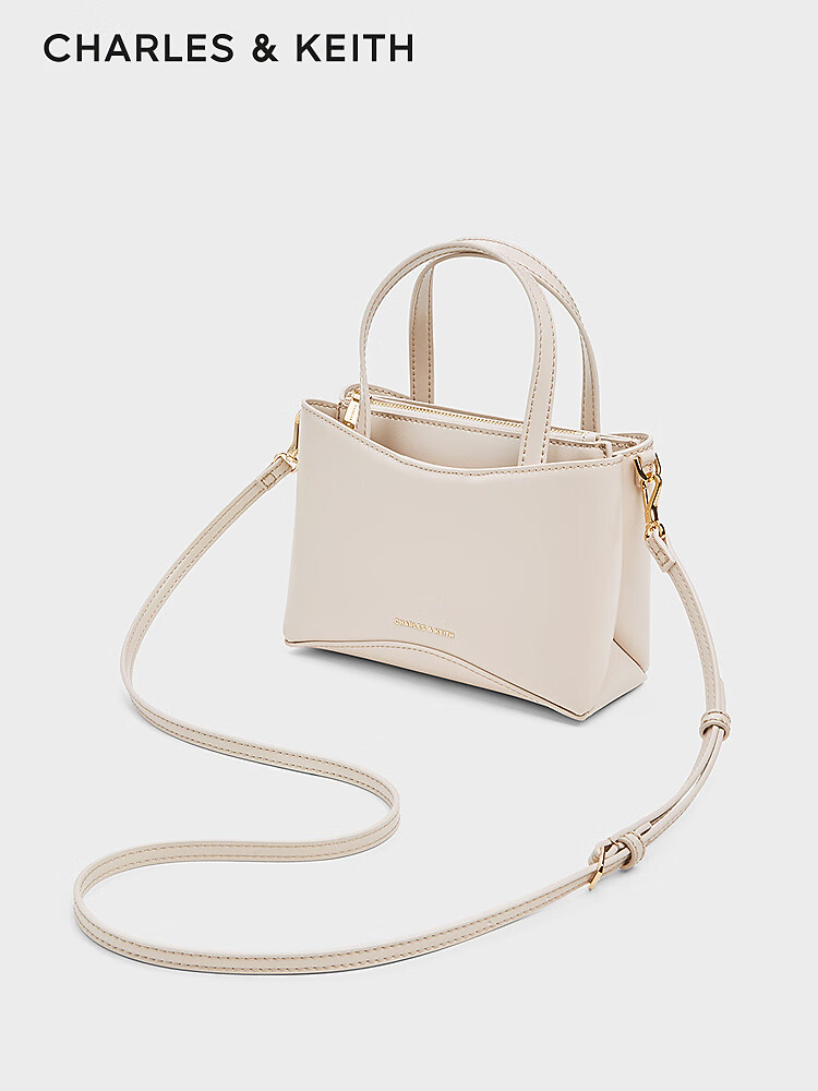 charles&keit纯色毛绒手提托特包单肩斜挎小方包包女包七夕礼物CK2-30782416 CK2-30782416-1综合色