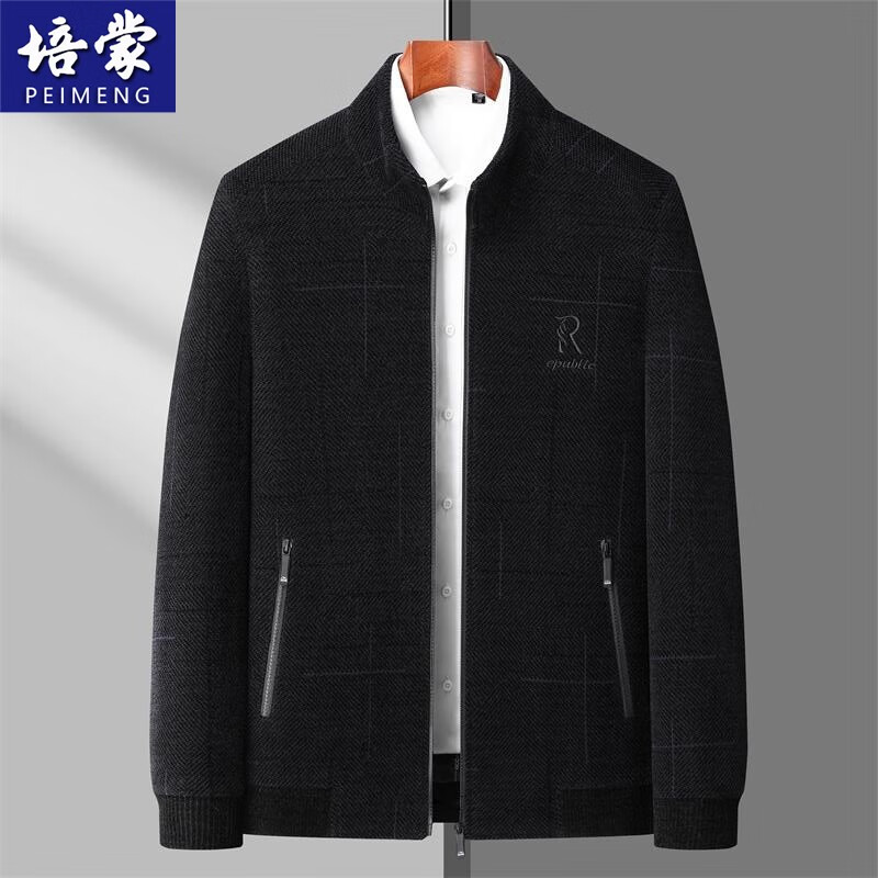 培蒙老人衣服爷爷款冬季加绒加厚夹克衫外套60岁70中老年男装爸爸上衣 黑色  180怎么样,好用不?