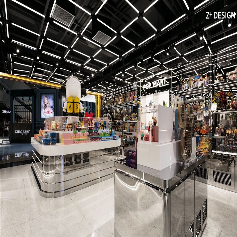 中岛展示柜橱窗 潮玩娃娃机店展示柜不锈钢货架烤漆货柜展示台大