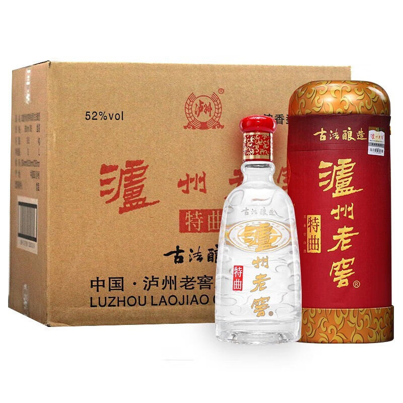 京东百亿补贴:泸州老窖 特曲古法酿造 52度  浓香型白酒 500ml*6瓶