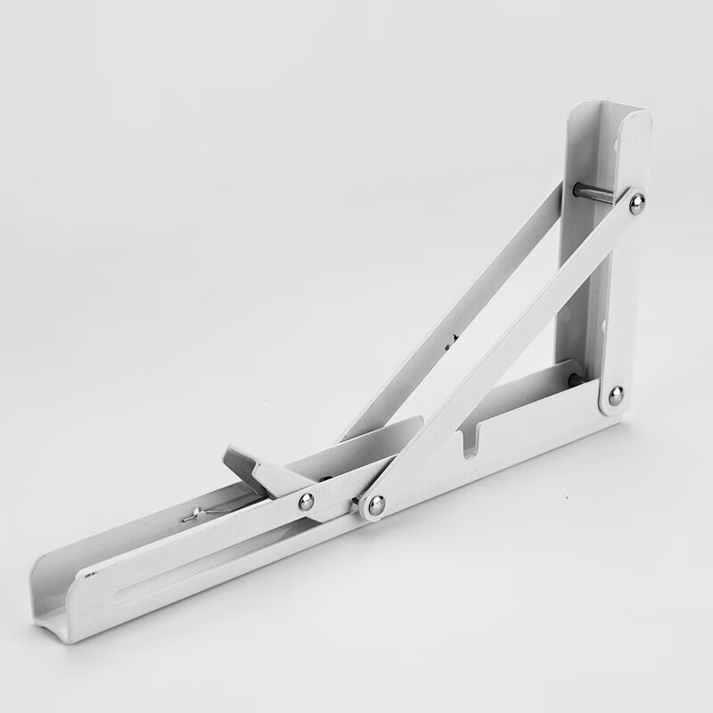 梯橙三角支架承重比利墙上折叠支架挂墙活动直角托架层板阁 烤漆白(一