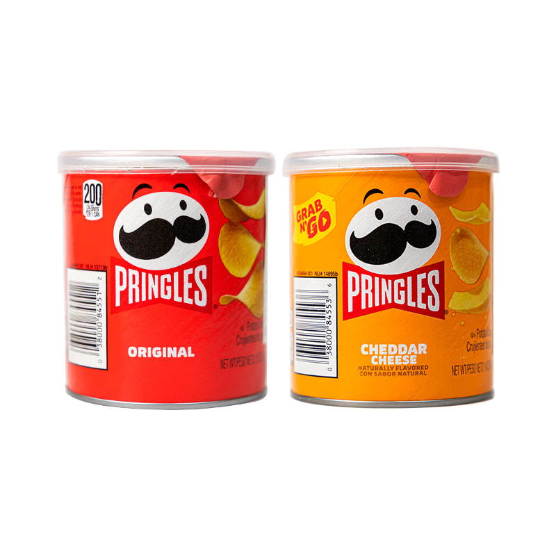 品客(pringles)【美版小罐】pringles品客薯片进口洋葱奶酪烧烤原味