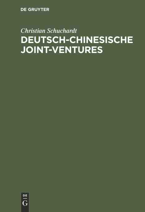 预售 按需印刷 deutsch chinesische joint ventures