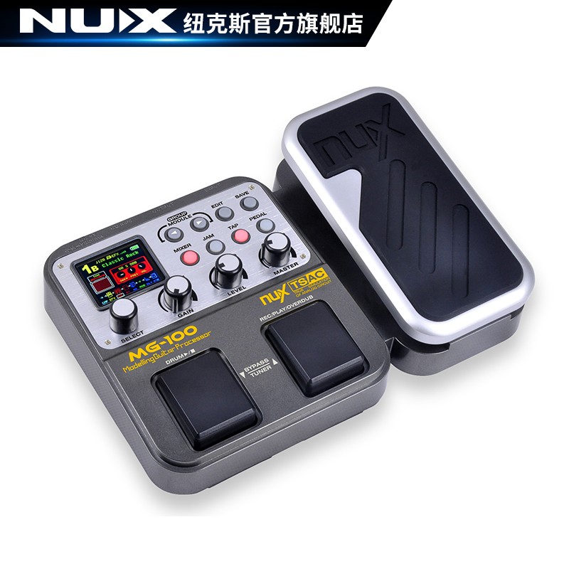 nux纽克斯电吉他综合效果器电箱琴带鼓机loop录音效果器 mg-100