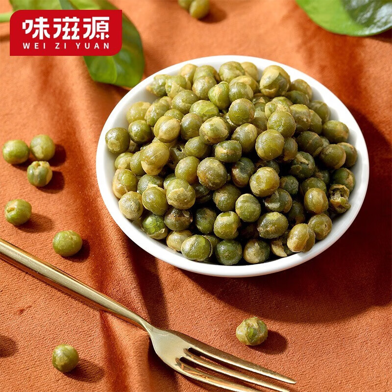 味滋源 每日坚果炒货干果孕妇零食休闲零食 宅家小点心-11 蒜香青豆120g X2袋 2件