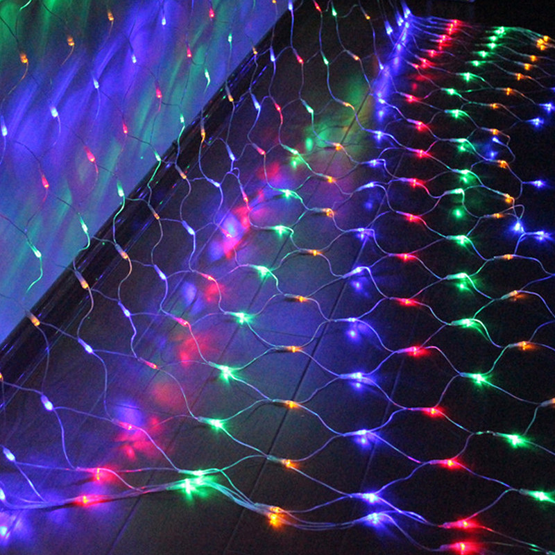 诗迦努春节元旦led渔网彩灯串商场满天星节日装饰铺草坪灯光节彩灯闪