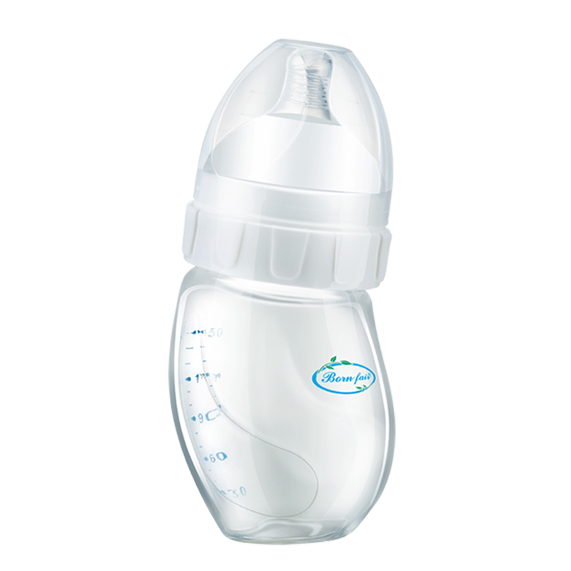 邦霏Bornfair新生兒早產兒專用奶瓶防脹氣低流速寬口徑玻璃少嗆奶奶瓶 初生奶瓶早產奶嘴 150ml 0-3個月