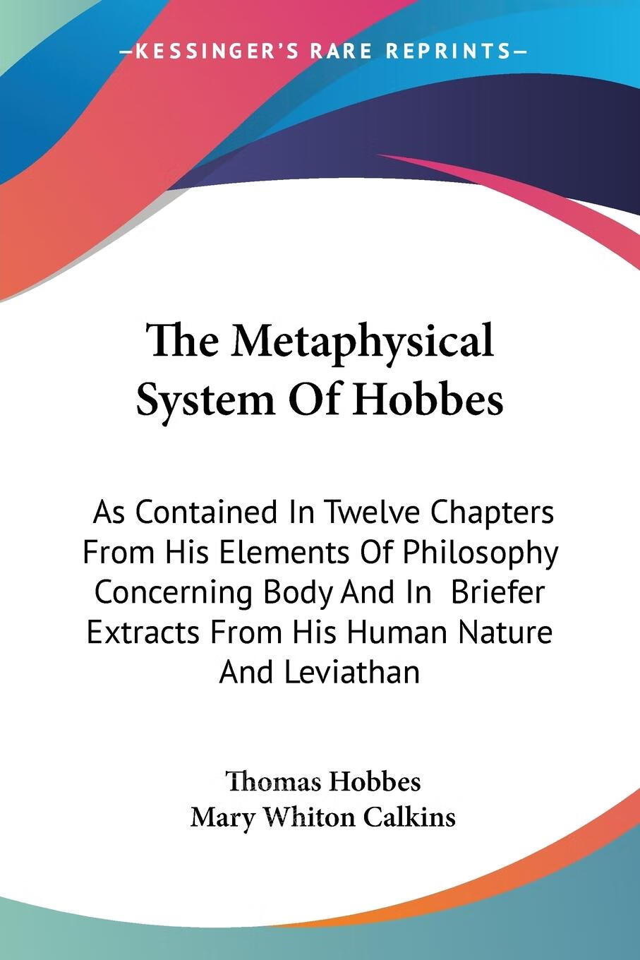【2周达】【预售 按需印刷】the metaphysical system of hobbes