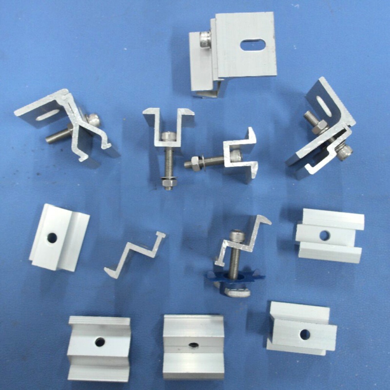 哲弘地光伏支架  组合 热镀锌 铝合金 压块 固定板 35边压整套