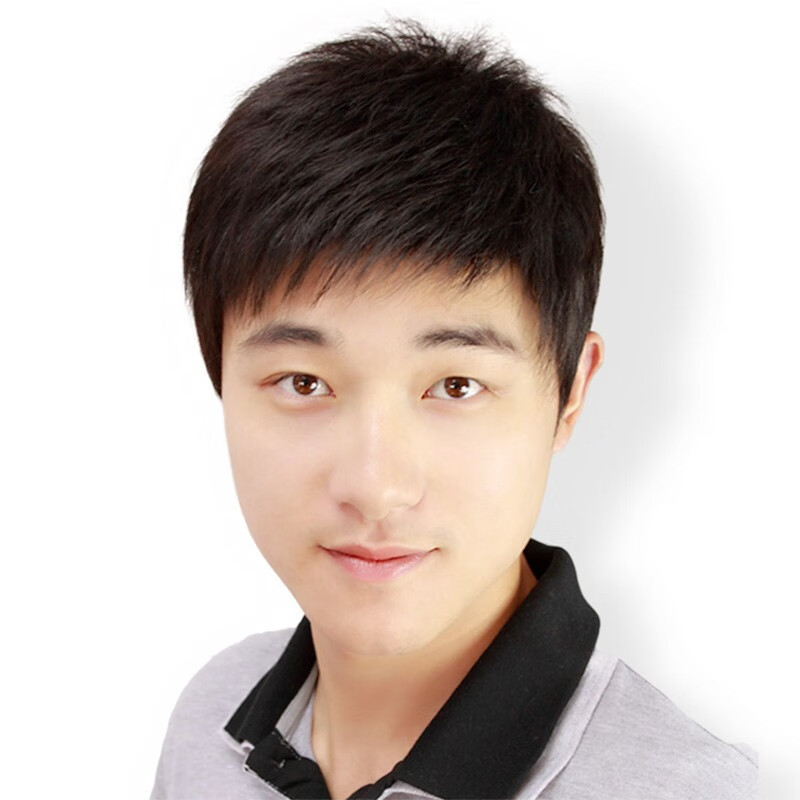 迈威格丝假发男短发真发韩版帅气中青年假发套真人发丝平头寸头真发假