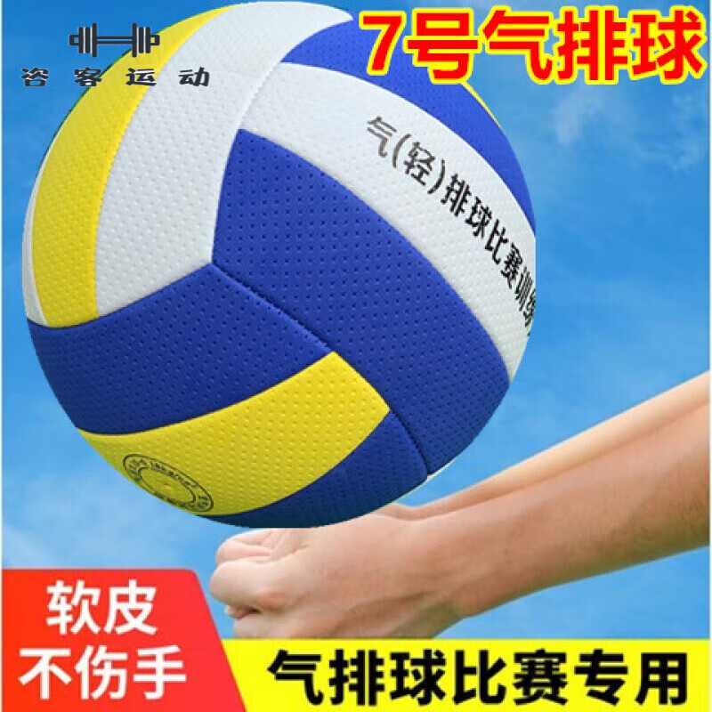 生训练专用青少年中小学生中考软式排球 7号 大学生老年气排球 气针网