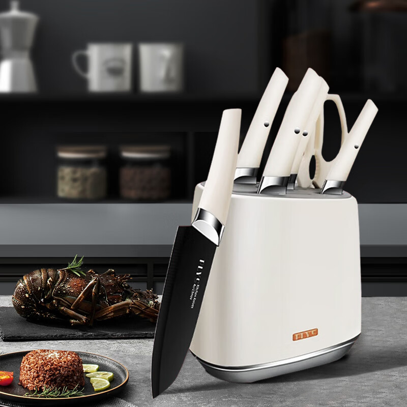 派莱斯刀具套装家用菜刀套装厨房抗菌菜板厨具全套不锈钢切片砍骨组合 【新一代抗菌】刀具 6件套