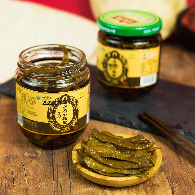 隽颜堂铜鸟龙游小辣椒爽口酱菜酸甜下饭菜浙江衢州龙游特产380g2瓶