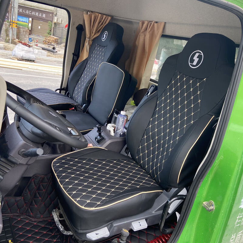 贤祥陕汽轩德翼6翼3重卡座椅套轩德x6x3x9货车内饰四季款座套 黑色
