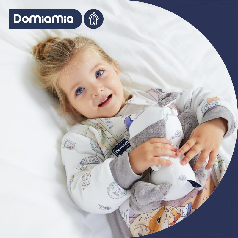 DOMIAMIA嬰兒睡袋恒溫分腿薄夾棉睡袋寶寶安撫公仔兒童防踢被春季 薄夾棉公仔款-塞維爾·神秘邀請 L碼(推薦寶寶身高85-100CM)