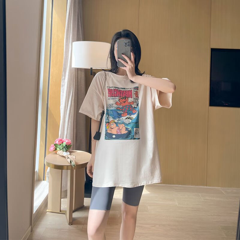 邦伊芙t恤女轻奢z妈孕妇套装夏款短袖t恤女夏季薄款