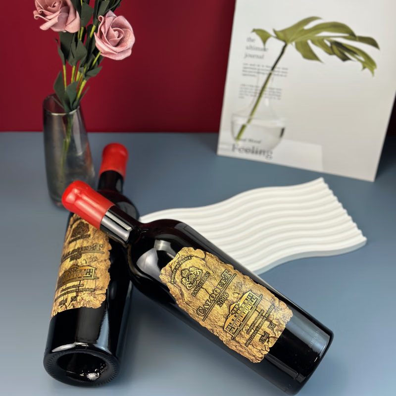 柯洛克法国原瓶进口06金章干红重型瓶身红色蜡封瓶帽庄主头像背标防伪标 单支品尝
