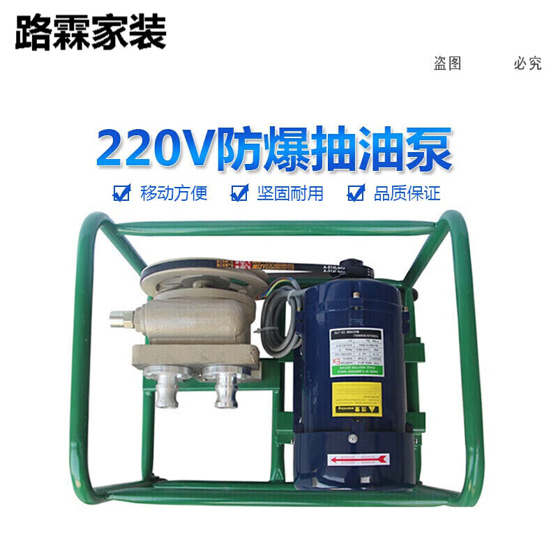 丹斯提尼380V防爆抽油泵220V真空叶片泵移动式自吸泵加油泵柴油甲醇泵 380V防爆总成(1.1KW)总成)