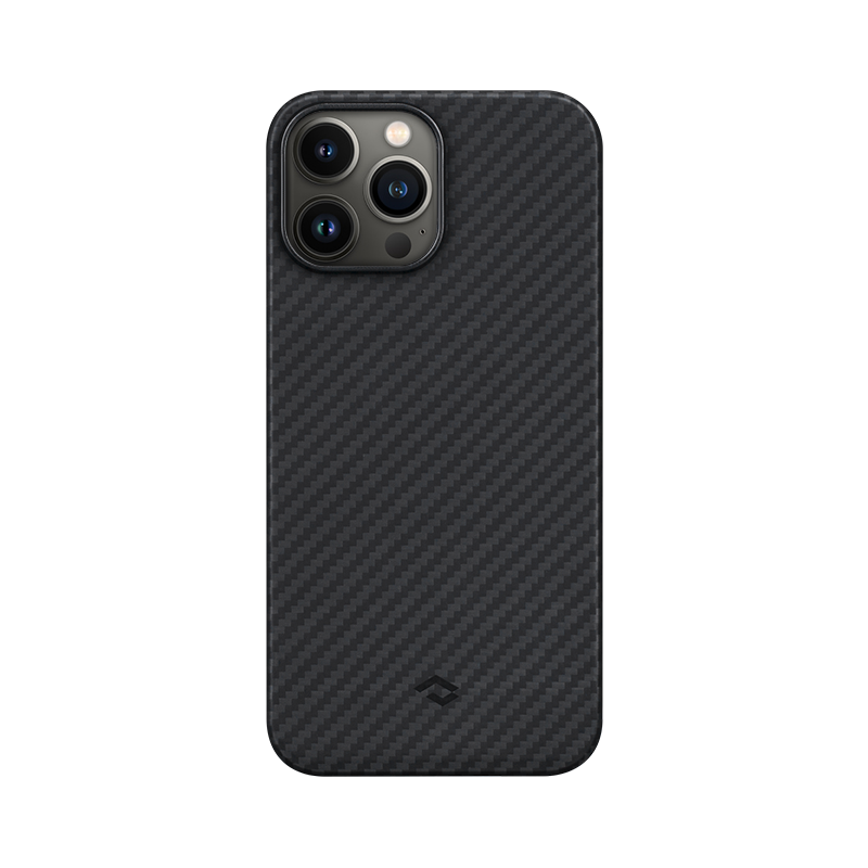 PITAKA MagEZ Case 2可适用苹果iPhone 13 Pro Max凯夫拉手机壳MagSafe磁吸碳纤维轻薄保护套 黑灰斜纹