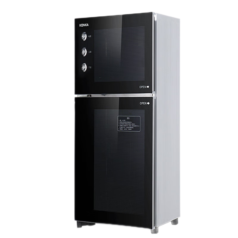 康佳(KONKA)消毒柜家用立式高温消毒柜商用厨房消毒碗柜大容量双门碗筷餐具茶杯高温消毒碗柜 二星级 60L 85型高温双室(上1层下2层)