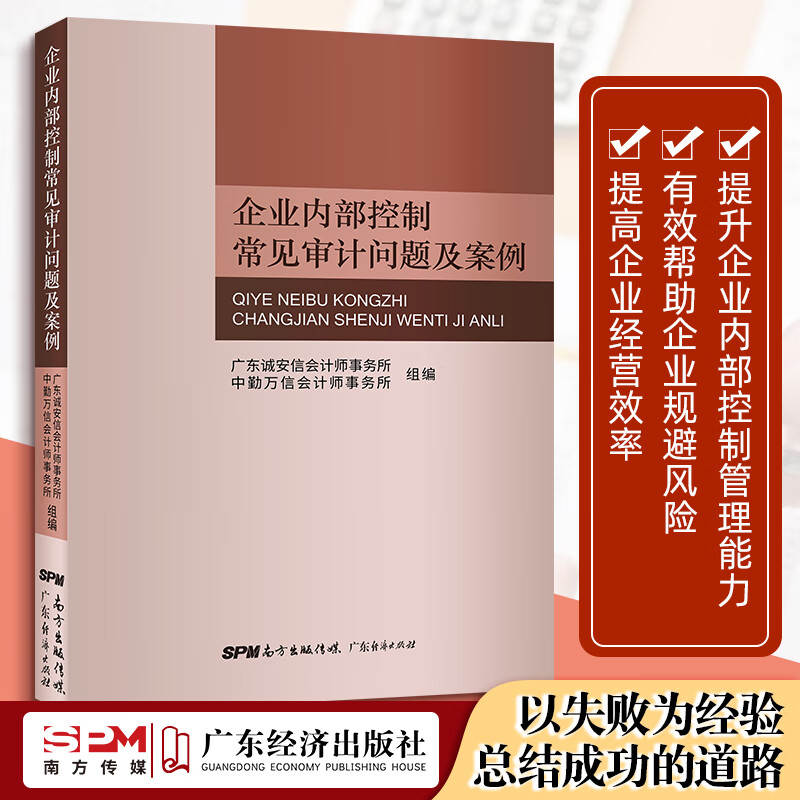 企业内部控制常见审计问题及案例 广东经济出版社 广东诚安信会计师事务所中勤万信会计师事务所262个典型常见案例