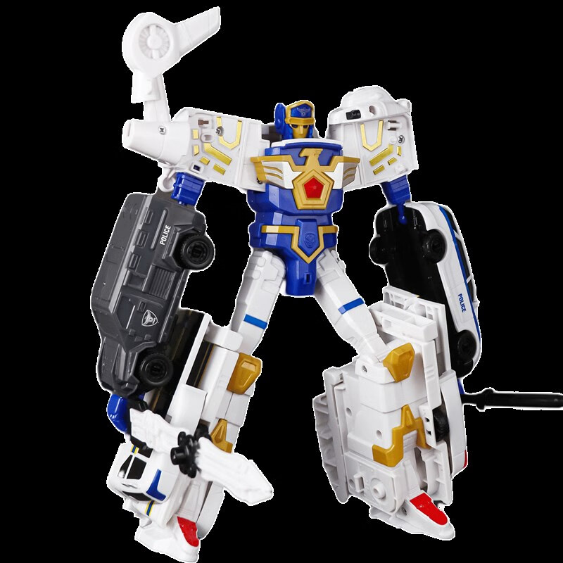 迪士尼咖宝车神变形汽车玩具特警巨人四合体重装救援金刚合体机器人