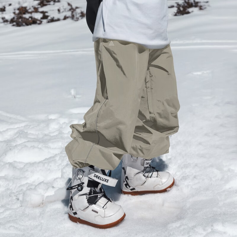 南恩3L滑雪裤女单板防水滑雪裤子宽松加厚耐磨专业双板男款雪裤 卡其 XL