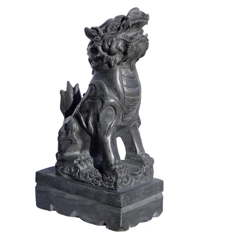 毅树天下(yishutianxia)石雕石头青石望天吼摆件家用门前门口看门房顶