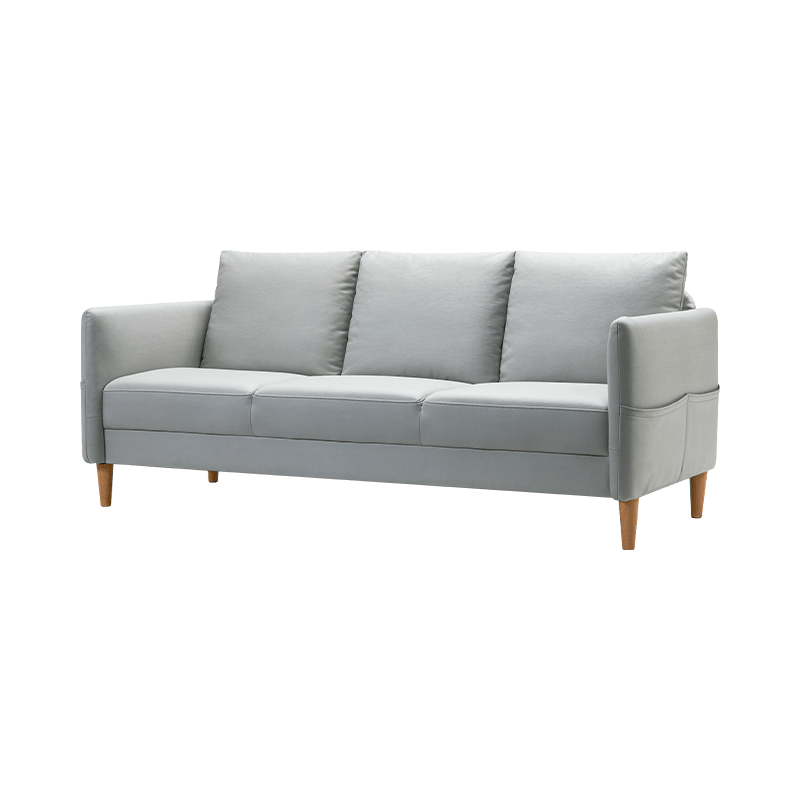 8H沙发 小米(MI)生态链 Panda零压力舒适组合沙发B1CS 简约现代科技布小户型客厅家具 冰川灰 三人位