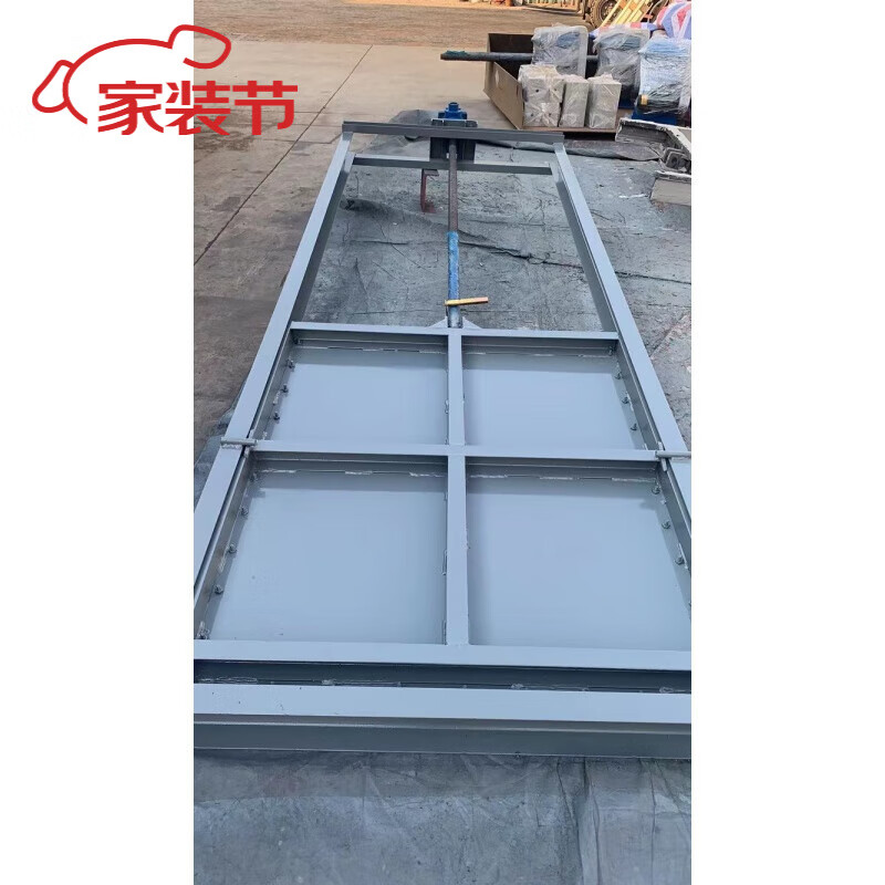 乔伊布依铁闸门镶铜钢制方水渠阀门圆手动电动一体式闸阀启闭机水闸门