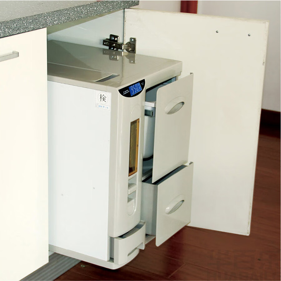 润华年华百乐 嵌入式米箱 厨房橱柜储米桶米柜 连门式抽拉式米缸面桶