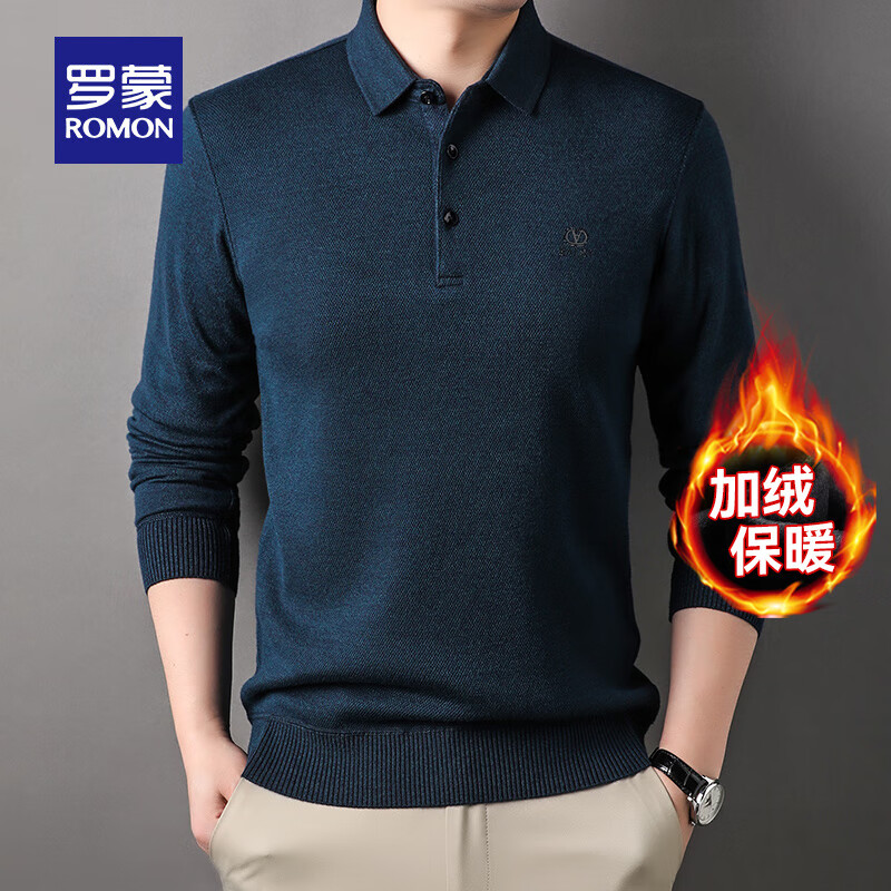 ���ڲ��������ɣ�ROMON��ĥë����T������ʿ�ﶬ�����귭�챣ů��֯��׿������°ְ�װ 3T498016Rī�� L(����120-135��)