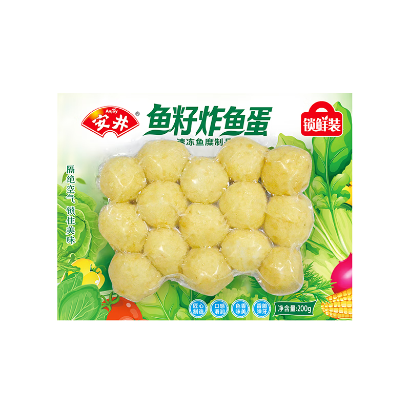 安井 鱼籽炸鱼蛋 200g/包  锁鲜装 火锅关东煮麻辣烫  速食熟食方便菜