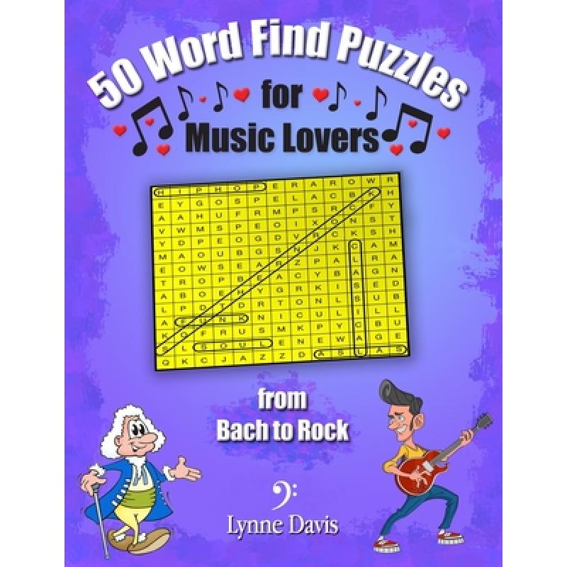 预订 50 word find puzzles for music lovers