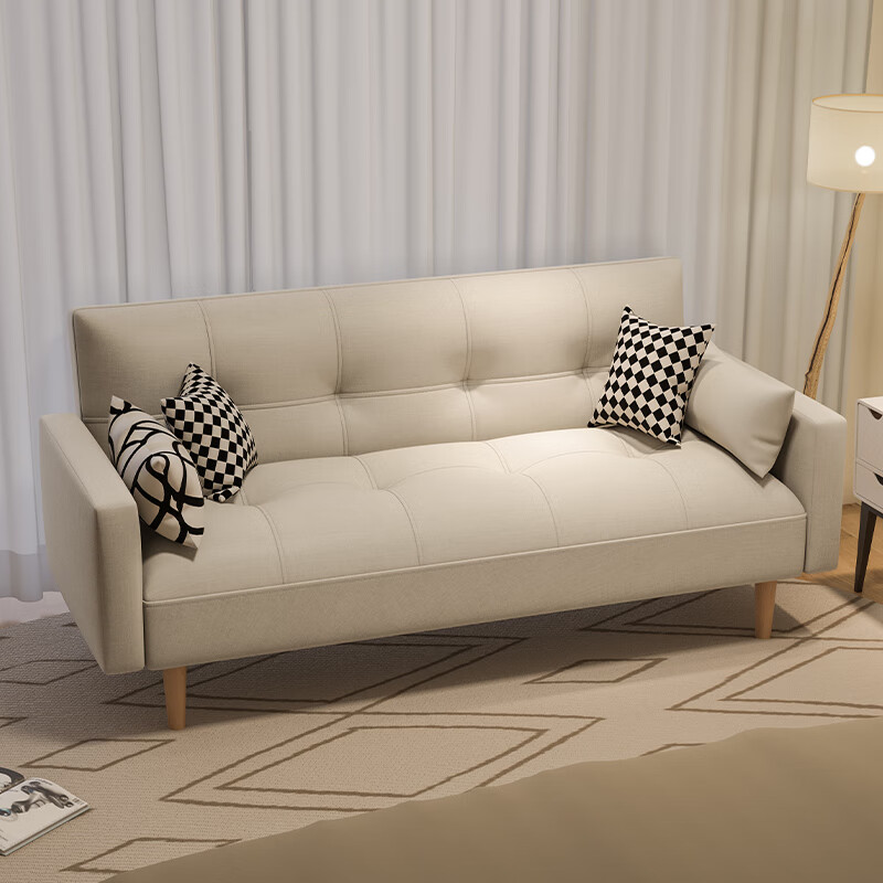顾家木艺生态 沙发2024新款客厅公寓沙发床小户型奶油风卧 奶白色肤