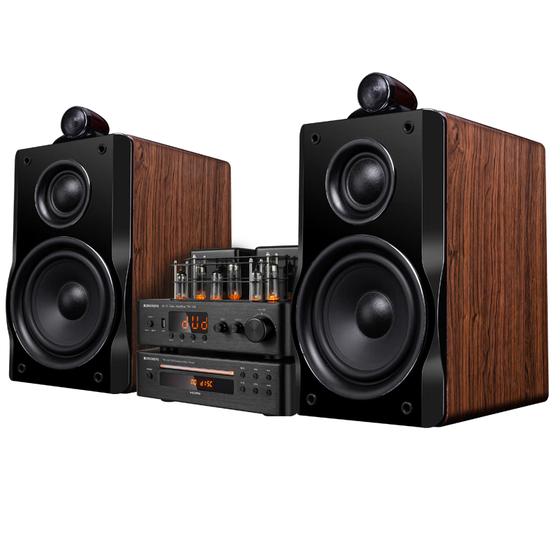 KINGHOPE君豪之音KH-503电子管HIFI胆机功放发烧级胆机组合音响家用蓝牙三分频hifi音箱套装 KH-503+126胆机+128DVD黑色