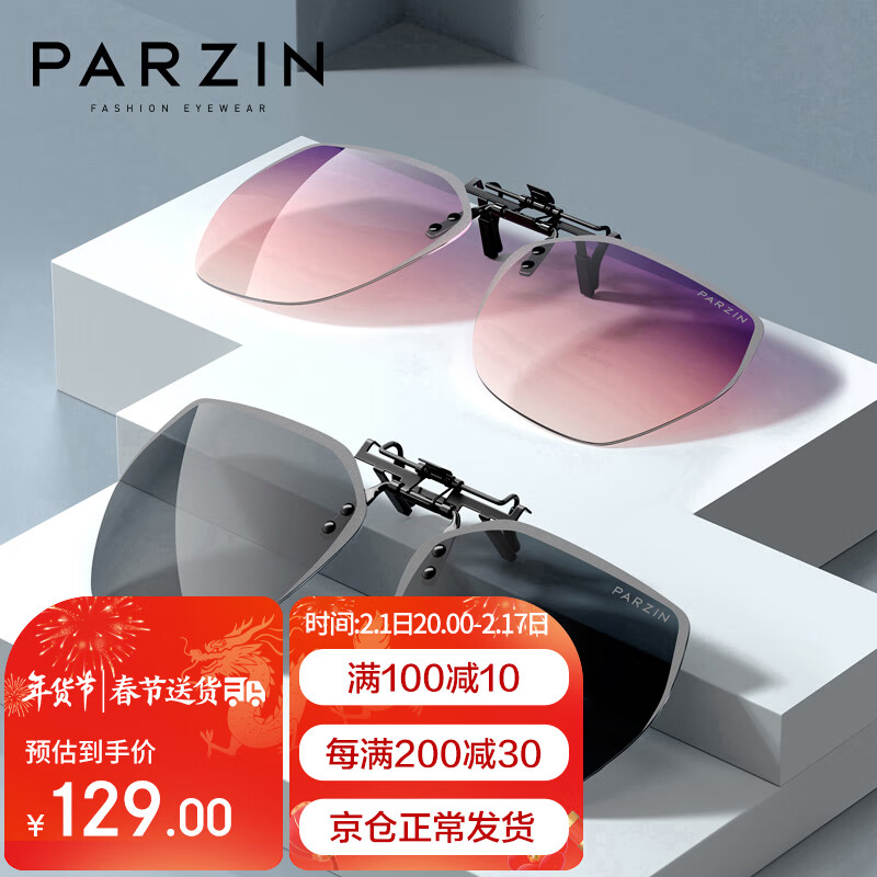 帕森（PARZIN）近视偏光太阳镜夹片 翻转式男女通用 便捷驾驶墨镜夹片 12103怎么看?