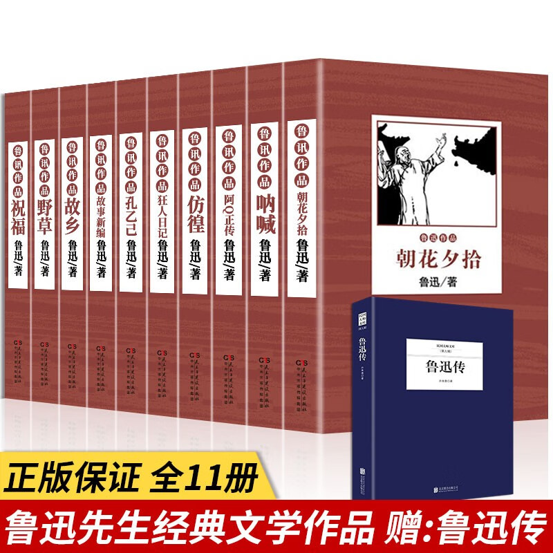 下架 服务2000 鲁讯杂文全集 朝花夕拾故乡彷徨呐喊阿Q正传狂人日记原著正版 鲁迅作品