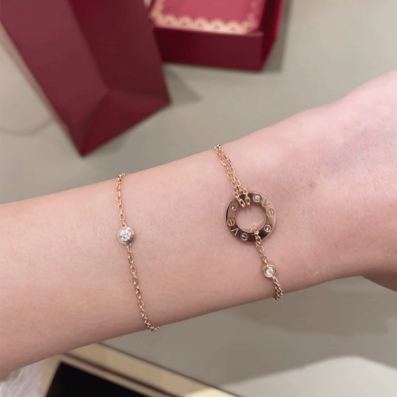 卡地亚(cartier )卡地亚 love小圆饼手链女时尚饰品 送闺蜜生日礼物