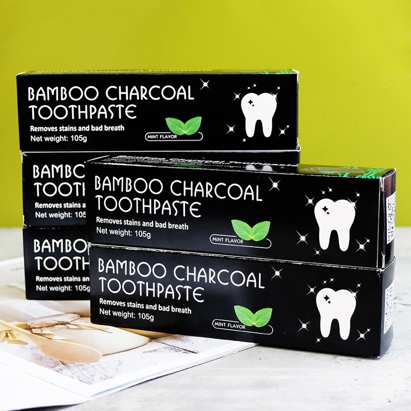 colugea活性炭黑竹炭牙膏深层清洁去黄垢烟渍祛口臭亮白牙齿清爽薄荷