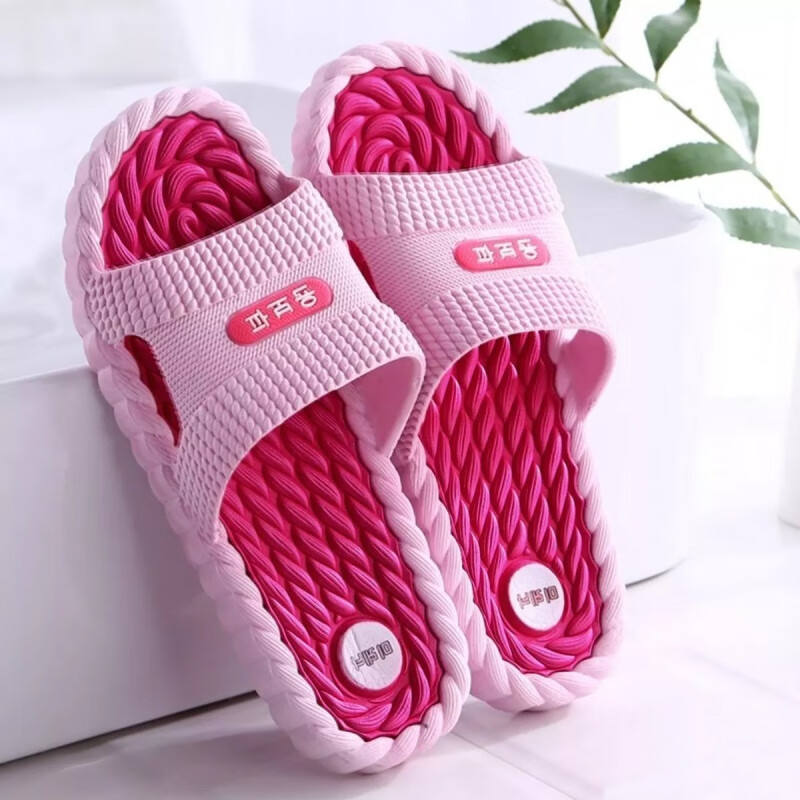 【精选】男士拖鞋夏季外穿防滑四季室内居家踩屎感浴室洗澡凉 8859【黑橙】男款 36【适合35的脚】