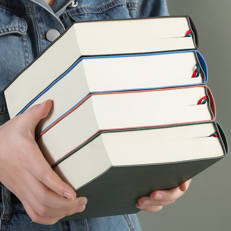 法拉蒙 A5加厚空白笔记本子软皮文艺精致草稿本白纸插画涂鸦日记本简约文具大学生摘抄记事本定制 A5-蓝色